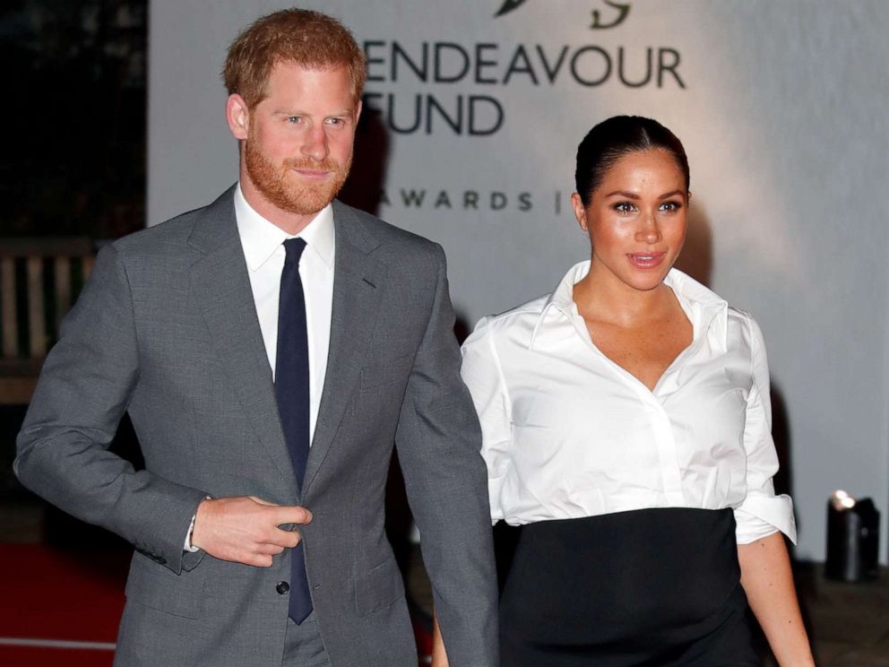 PHOTO: Prince Harry, Duke of Sussex and Meghan, Duchess of Sussex attend the Endeavour Fund awards at Drapers Hall, Feb. 7, 2019, in London.
