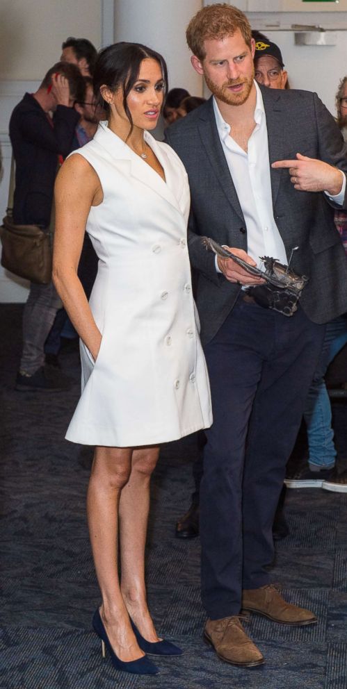 PHOTO: Meghan Markle and Prince Harry, The Duke and Duchess of Sussex during a visit to Courtenay Creative, in Wellington, New Zealand, Oct. 30, 2018.