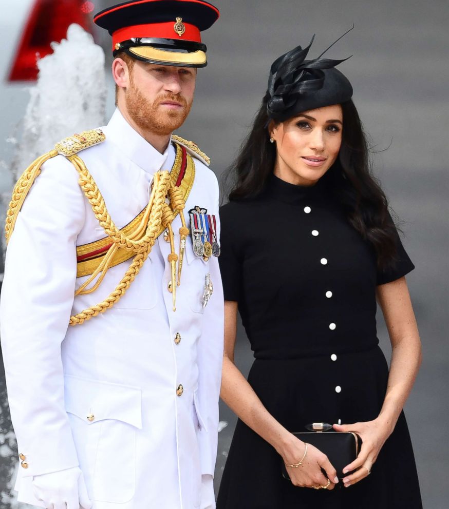 PHOTO: Prince Harry and Meghan Markle at the opening of ANZAC memorial ANZAC Memorial, Hyde Park, Sydney, Oct. 20, 2108.