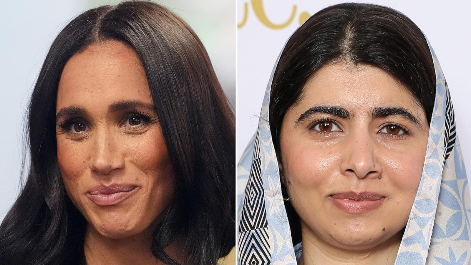 PHOTO: Meghan, Duchess of Sussex, April 16, 2026 in Melbourne, Australia and Malala Yousafzai, July 1, 2026, in London.