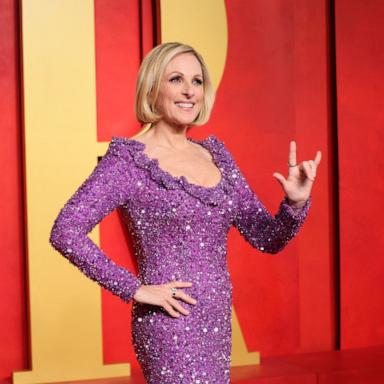 PHOTO: Marlee Matlin arrives at the Vanity Fair Oscar party after the 96th Academy Awards, in Beverly Hills, Calif., March 10, 2024. 