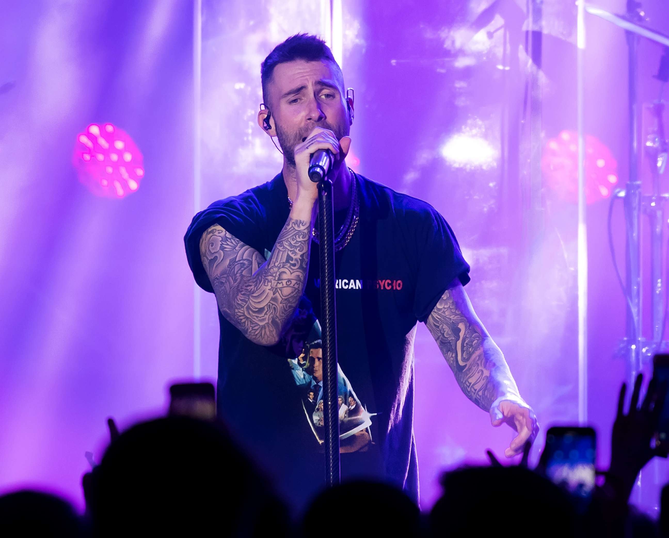 PHOTO: Singer-songwriter Adam Levine of Maroon 5 performs during Philly Fights Cancer: Round 4 at The Philadelphia Navy Yard, Nov. 10, 2018 in Philadelphia. 