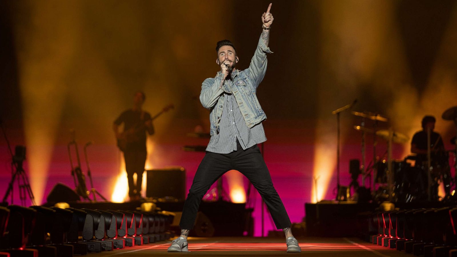 PHOTO: Adam Levine performs during a Maroon 5 concert, May 09, 2022 in Tel Aviv, Israel.