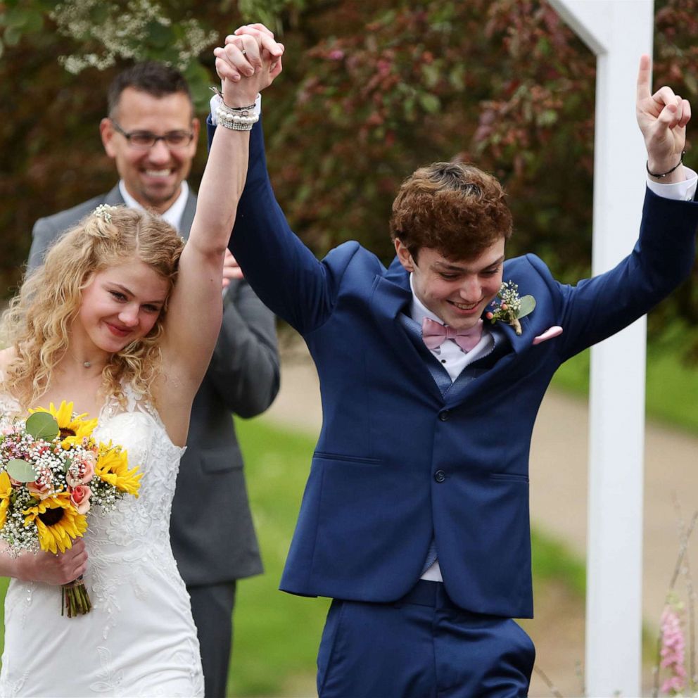 VIDEO: High schooler with terminal cancer marries high school sweet heart