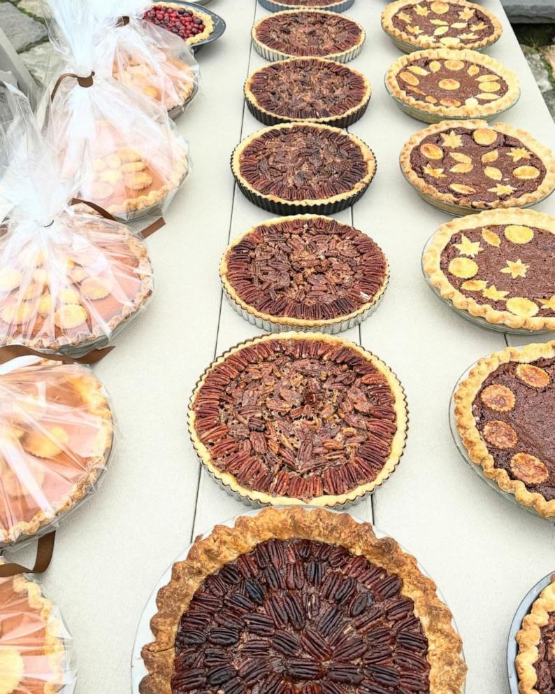 PHOTO: Pecan, pumpkin and other assorted homemade pies from Martha Stewart for Thanksgiving.