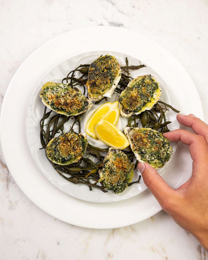 PHOTO: An Oysters Rockefeller dish is pictured in an undated promotional image The Bedford by Martha Stewart.