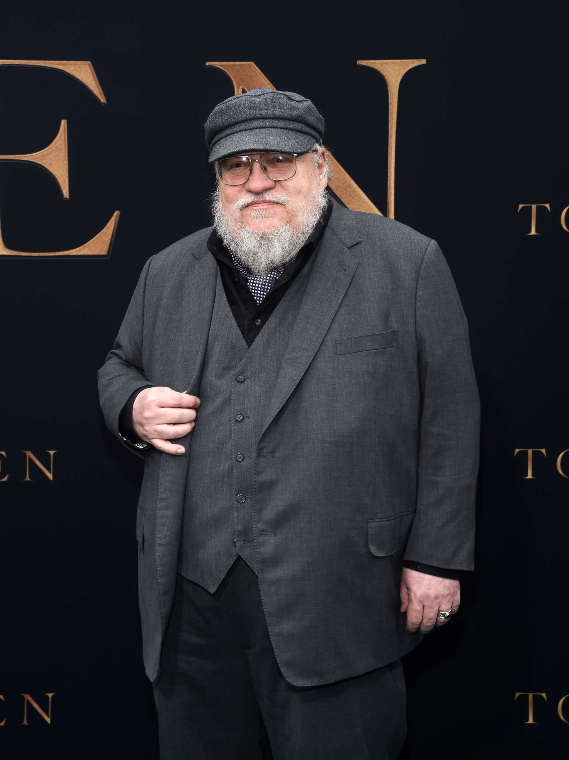 PHOTO: George R. R. Martin arrives at the LA screening of Fox Searchlight Pictures' "Tolkien" at the Regency Village Theatre on May 08, 2019, in Westwood, Calif.