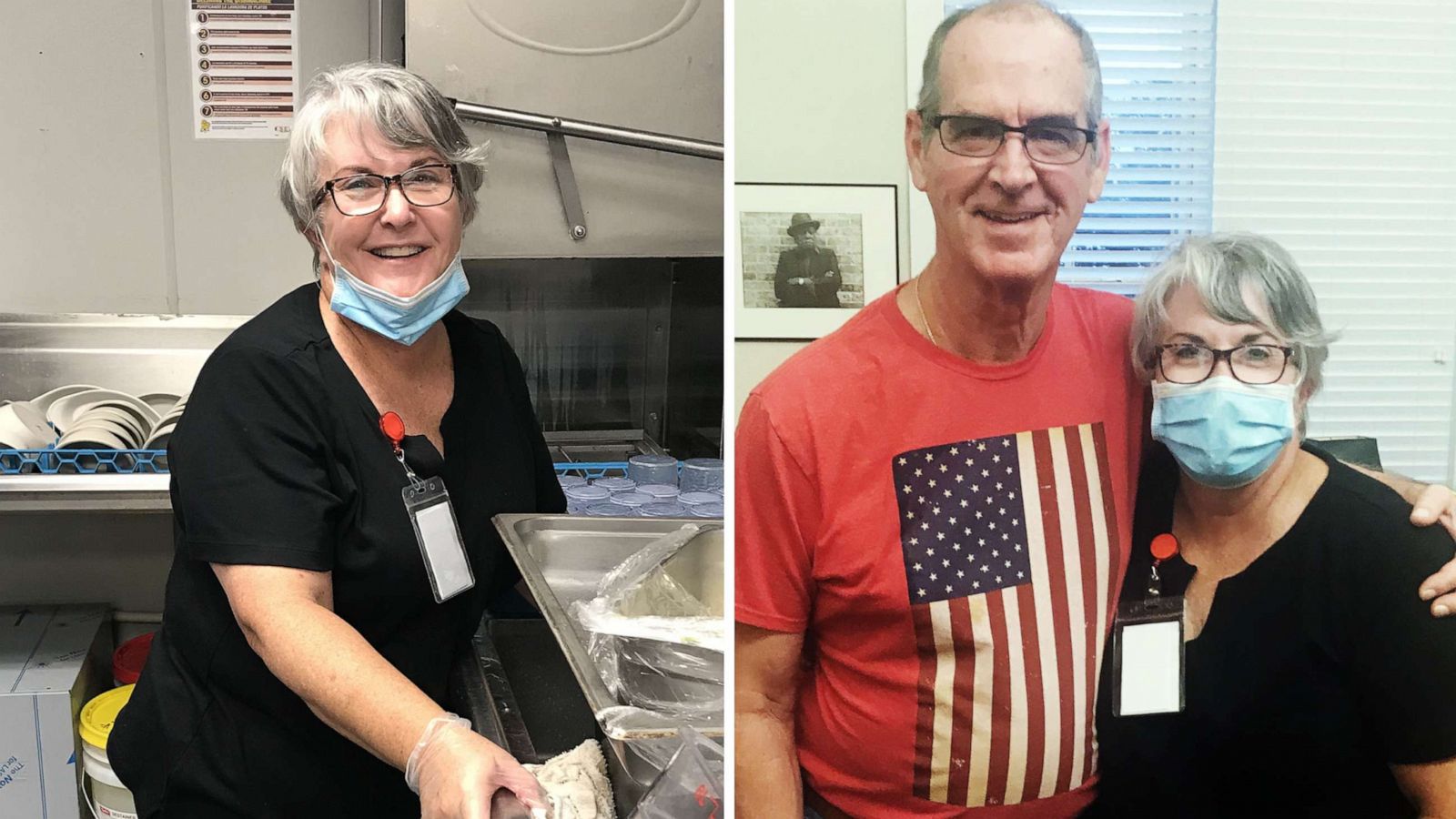 PHOTO: Mary Daniel and her husband, Steve, are reunited at Rosecastle Assisted Living and Memory Care facility in Jacksonville, Fla., on July 3, 2020, after spending 114 days apart during the coronavirus pandemic.