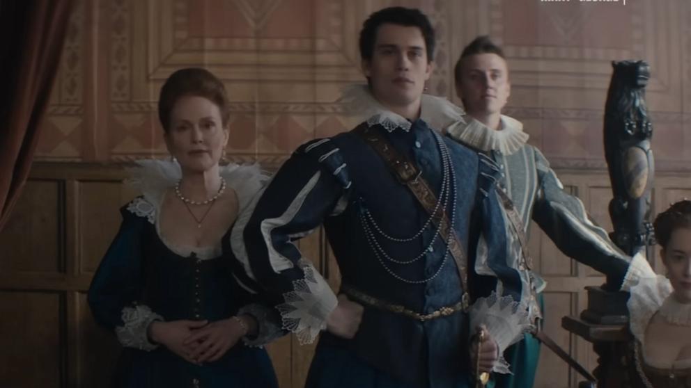 PHOTO: Julianne Moore and Nicholas Galitzine star in Mary & George, an historical psychodrama coming to STARZ in 2024.