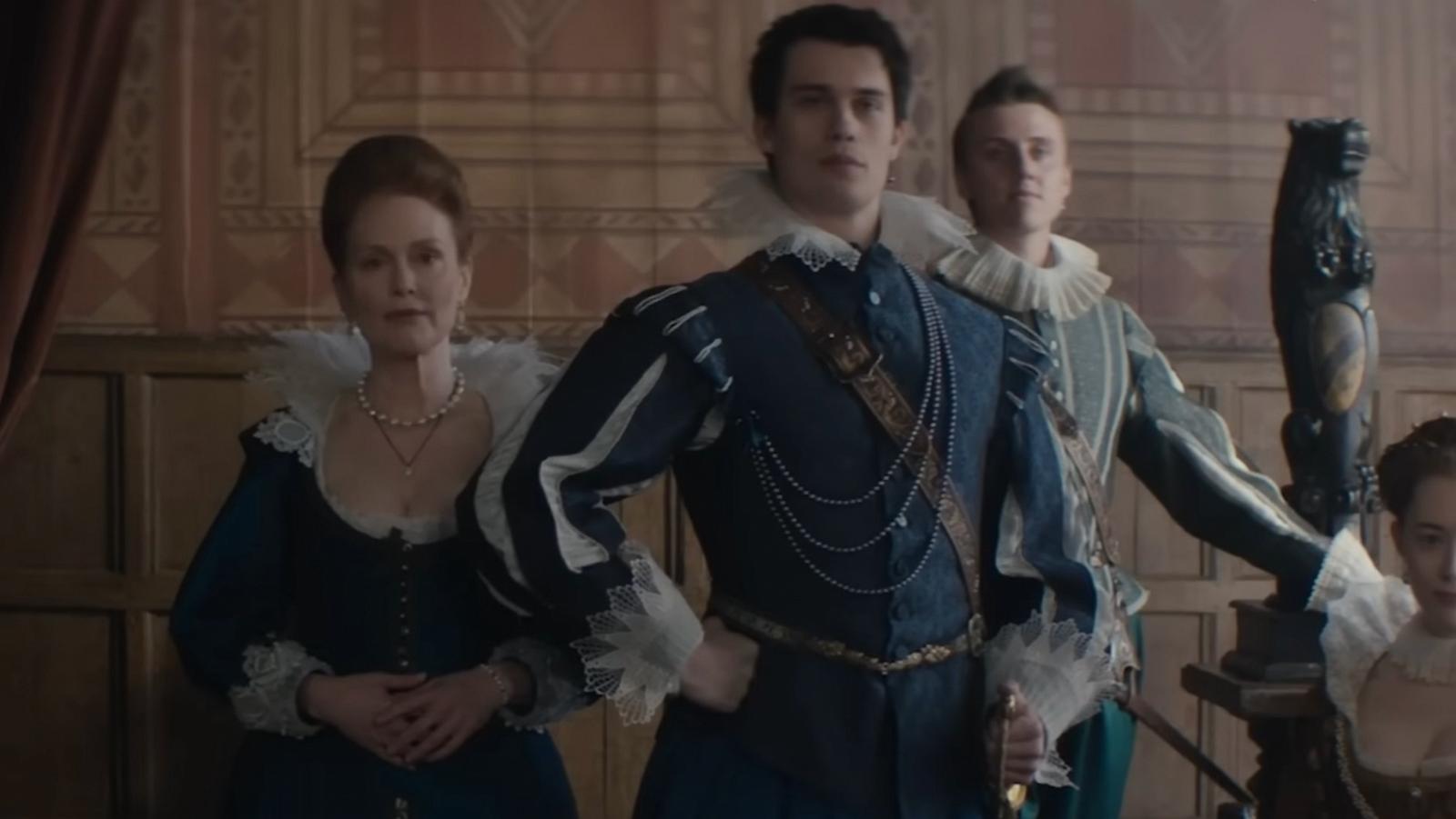 PHOTO: Julianne Moore and Nicholas Galitzine star in Mary & George, an historical psychodrama coming to STARZ in 2024.