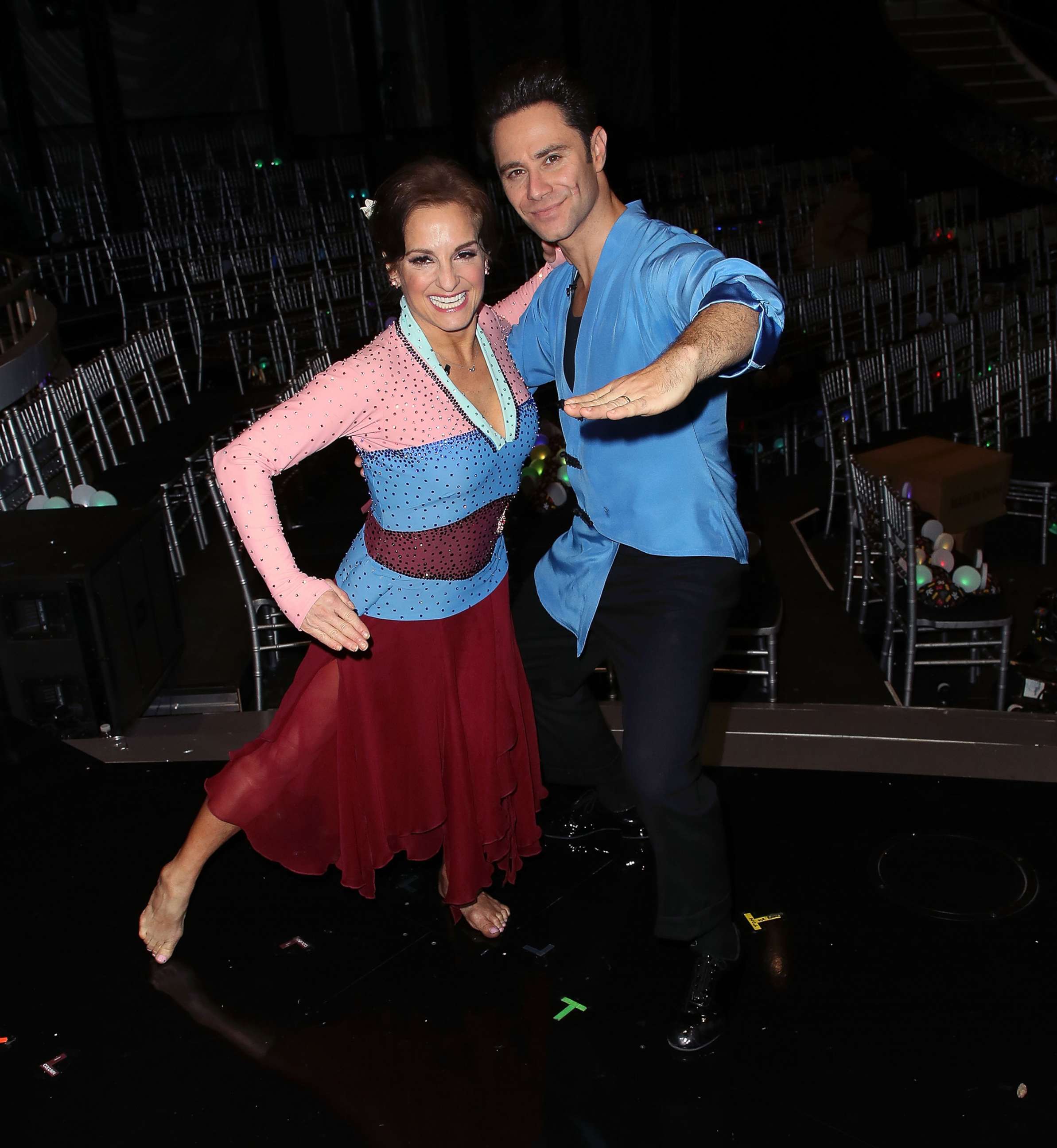 PHOTO: Mary Lou Retton (L) and Sasha Farber pose at "Dancing with the Stars" Season 27 at CBS Television City on Oct. 22, 2018 in Los Angeles.