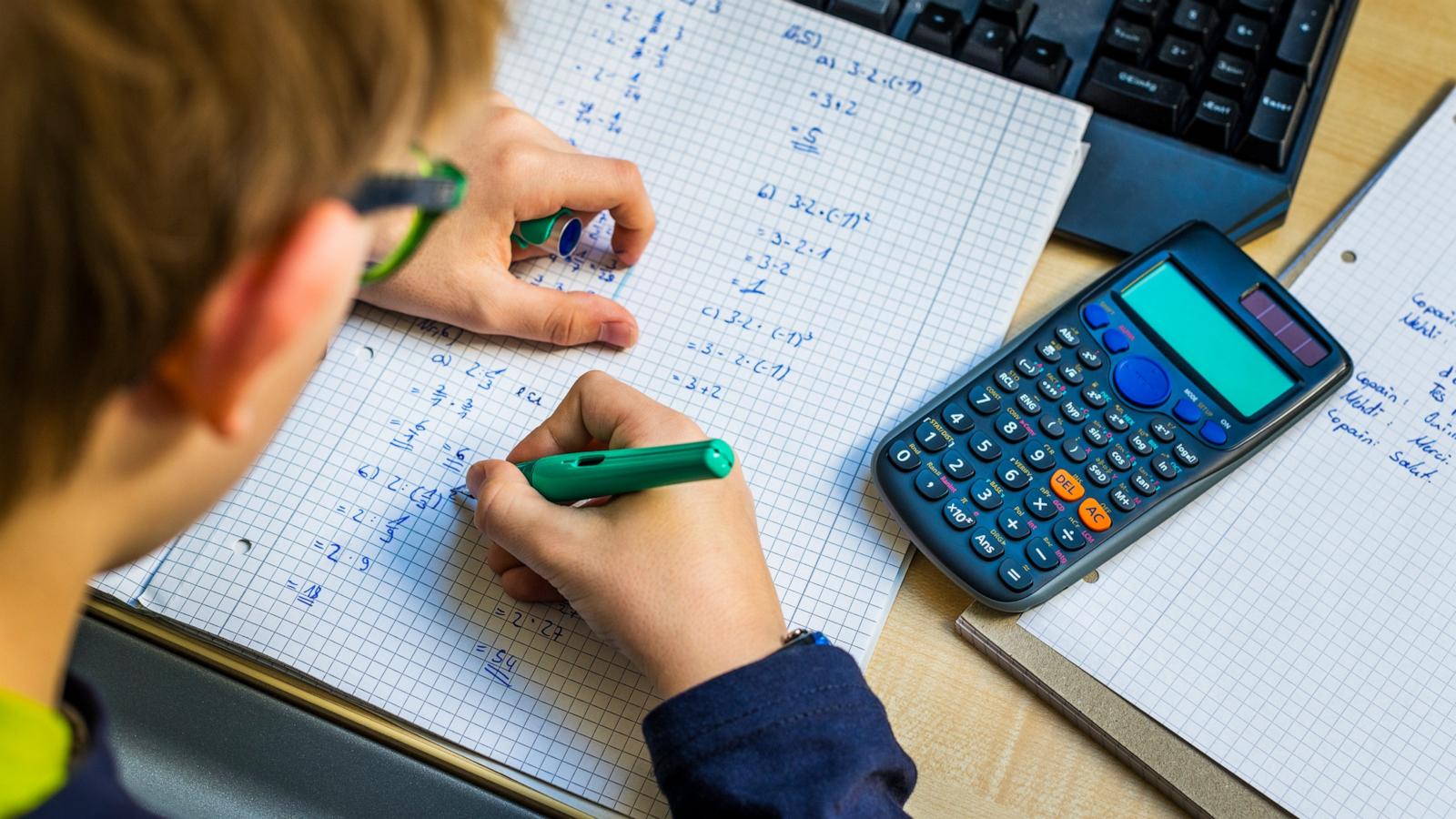 PHOTO: U.S. students' math scores have declined from 2019 to 2023, according to the results of the Trends in International Mathematics and Science Study, administered to fourth-grade and eight-grade students in 2023.