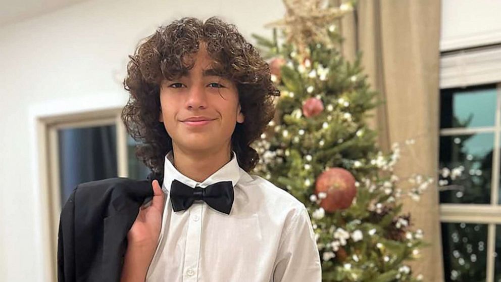 PHOTO: Mathias Uribe, 14, is pictured in a photo taken in December 2022.