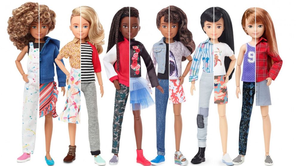 For the first time, Mattel has unveiled a gender-fluid doll which is fully customizable from hair to wardrobe options