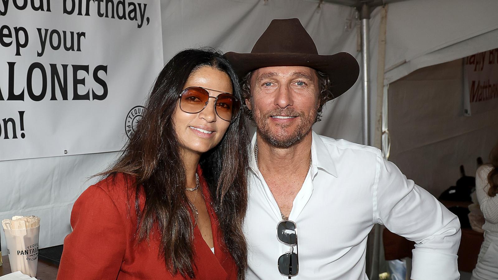 PHOTO: In this Nov. 4, 2023, file photo, Camila McConaughey and Matthew McConaughey attend a tailgate party in Austin, Texas.