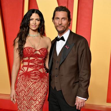 PHOTO: Camila Alves and Matthew McConaughey attend the 2024 Vanity Fair Oscar Party Hosted By Radhika Jones at Wallis Annenberg Center for the Performing Arts on March 10, 2024 in Beverly Hills, Calif.