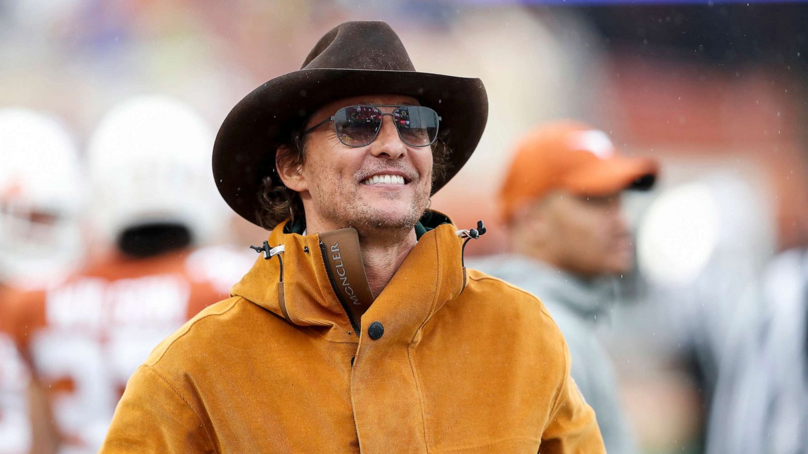 PHOTO: Actor Matthew McConaughey at Darrell K Royal-Texas Memorial Stadium, Nov. 29, 2019, in Austin, Texas.