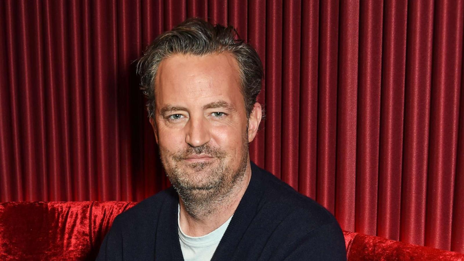 PHOTO: In this Feb. 8, 2016, file photo, Matthew Perry poses at a photocall for "The End Of Longing", a new play which he wrote and stars in at The Playhouse Theater, in London.