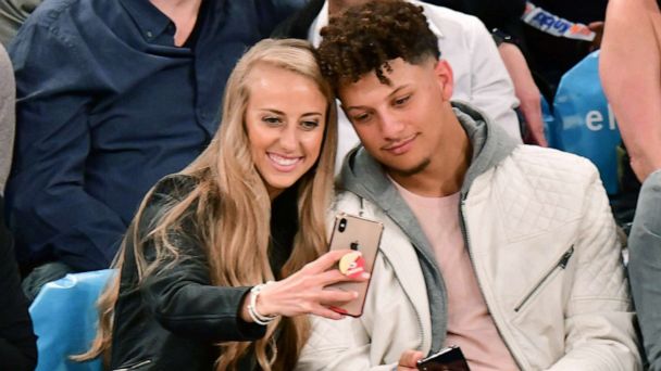 Patrick and Brittany Mahomes Bring Sequins & Plaid to Ring