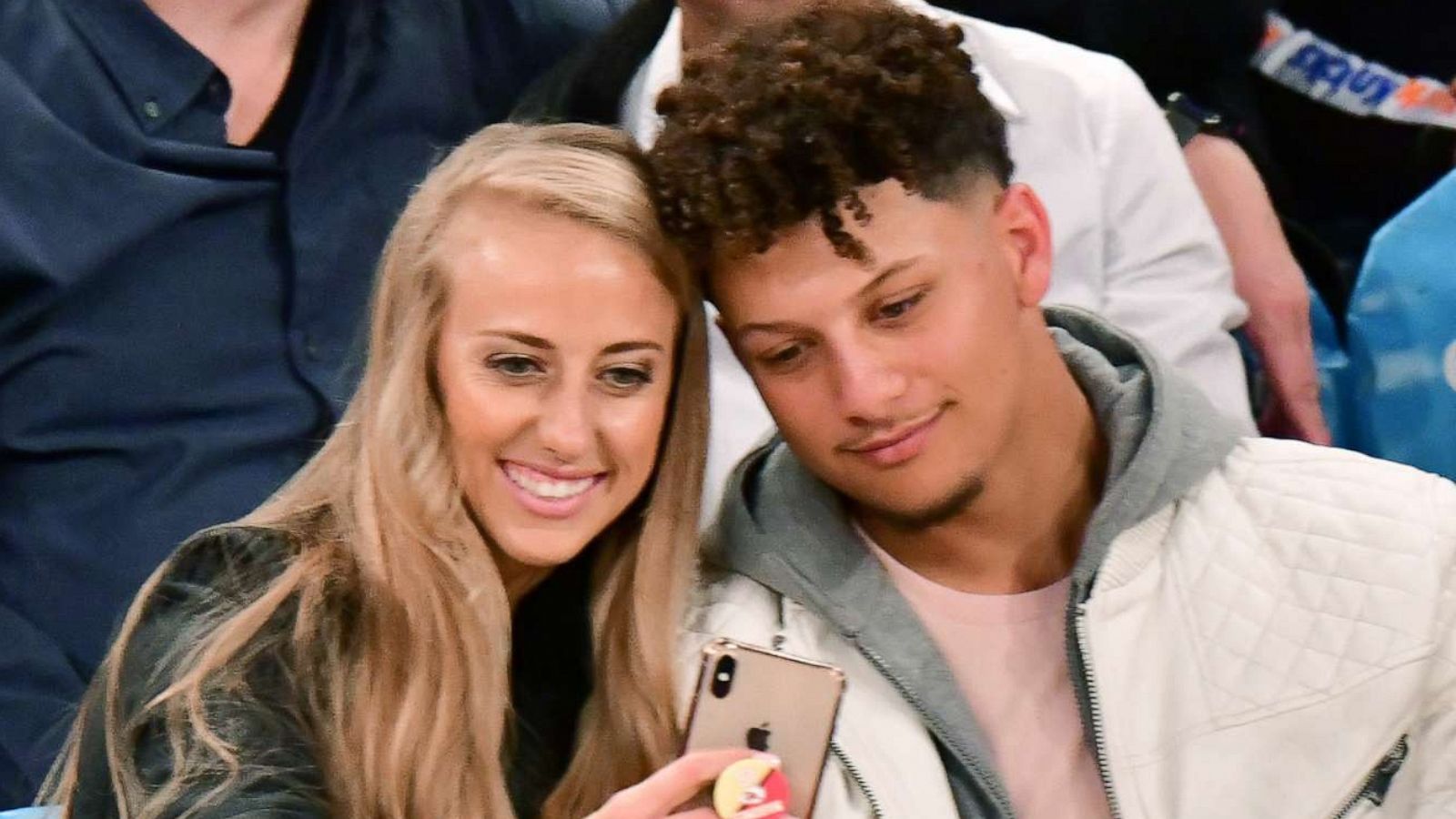 PHOTO: Brittany Matthews and Patrick Mahomes attend New York Knicks game at Madison Square Garden, March 30, 2019 in New York City.