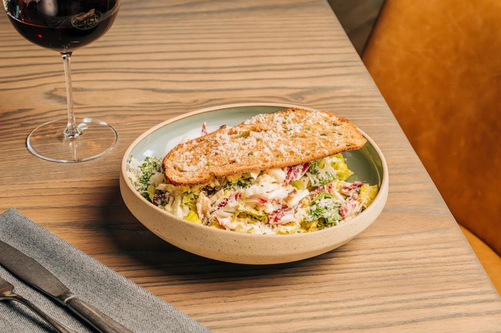 PHOTO: A bowl of Napa Caesar salad from chef Max Robbins.