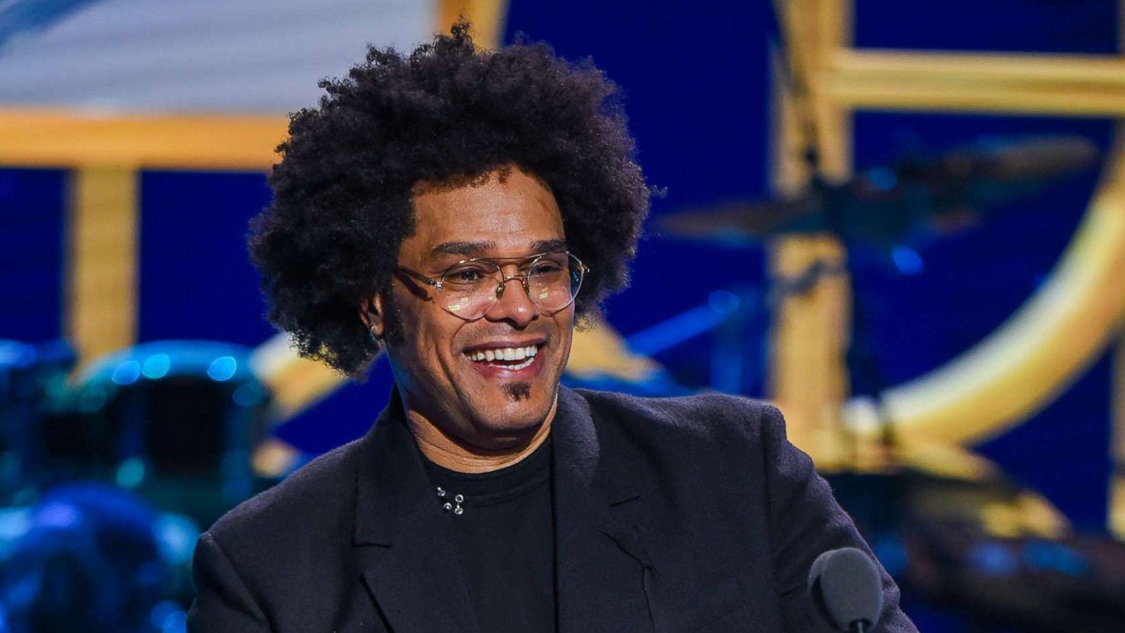 PHOTO: Maxwell speaks onstage after receiving the Living Legend Award during the 2021 Soul Train Awards presented by BET at The Apollo Theater on Nov. 20, 2021 in New York City.