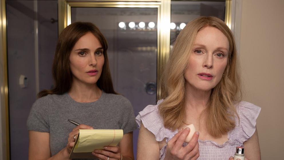 PHOTO: Natalie Portman as Elizabeth Berry and Julianne Moore as Gracie Atherton-Yoo in "May December," 2023. 