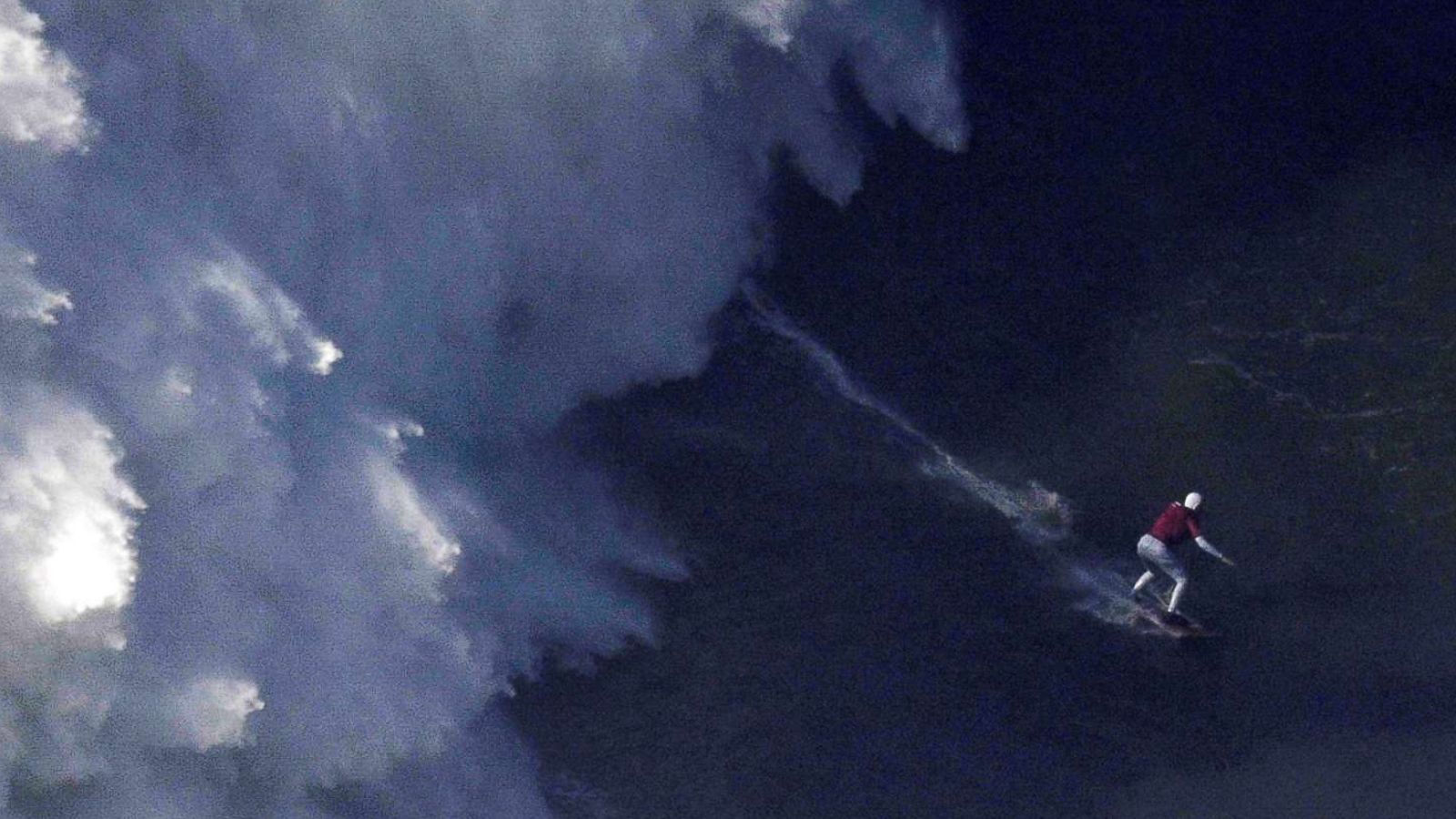 PHOTO: Brazilian big wave surfer Maya Gabeira rides a wave during a surf session off Praia do Norte in Nazare, Portugal, Jan. 18, 2018.