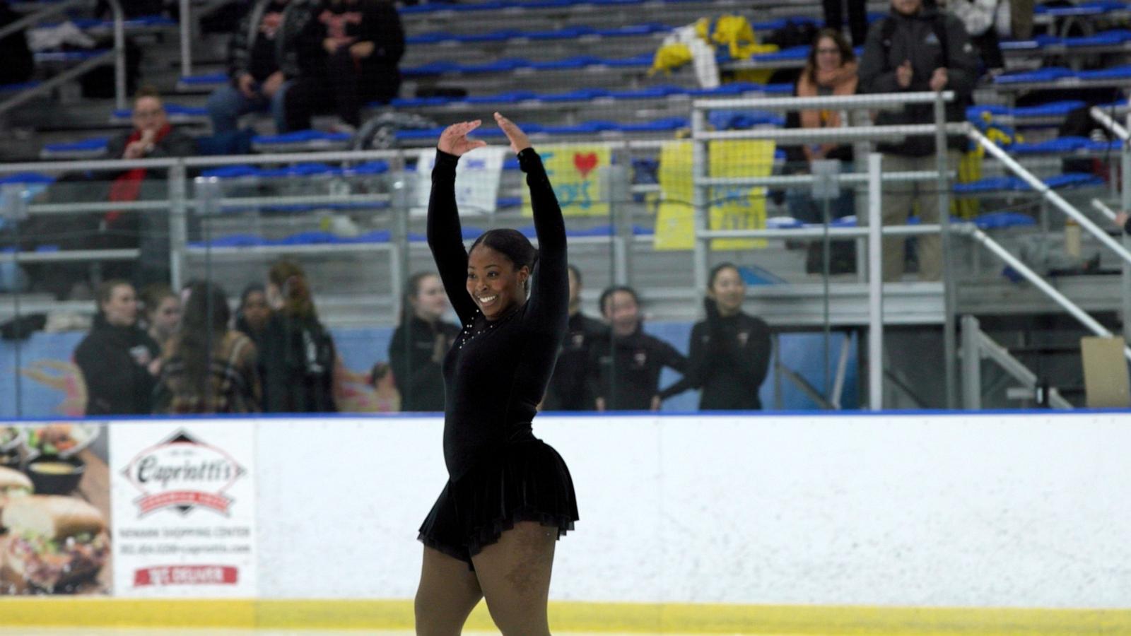 PHOTO: Maya James is a co-founder of the Howard University Figure Skating Team, the first figure skating team at a historically Black college or university.