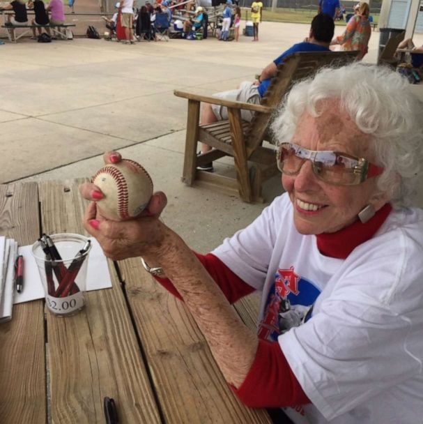 Maybelle deals Blair autographed Rockford Peaches logo baseball. Rawlings leather