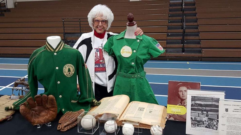 PHOTO: Maybelle Blair, a former player in the All-American Girls Professional Baseball League, is raising money to open a center honoring women in baseball.