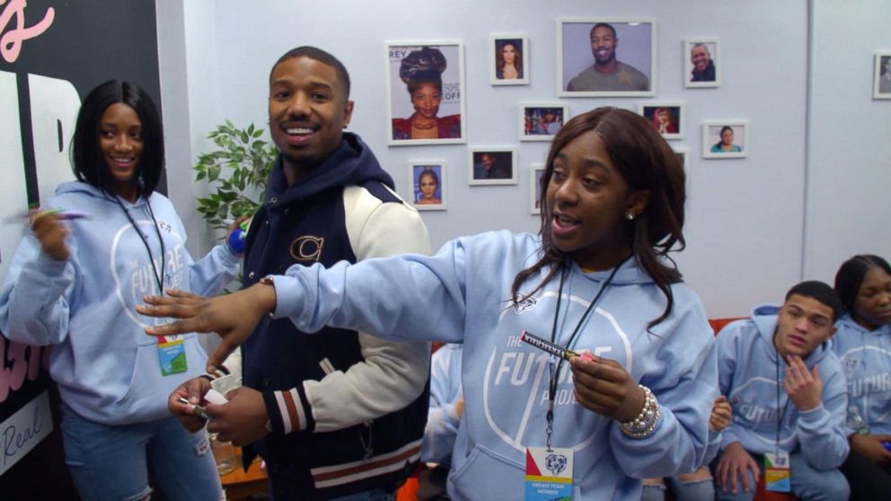 PHOTO: Michael B. Jordan surprised high school students in his hometown of Newark, N.J.