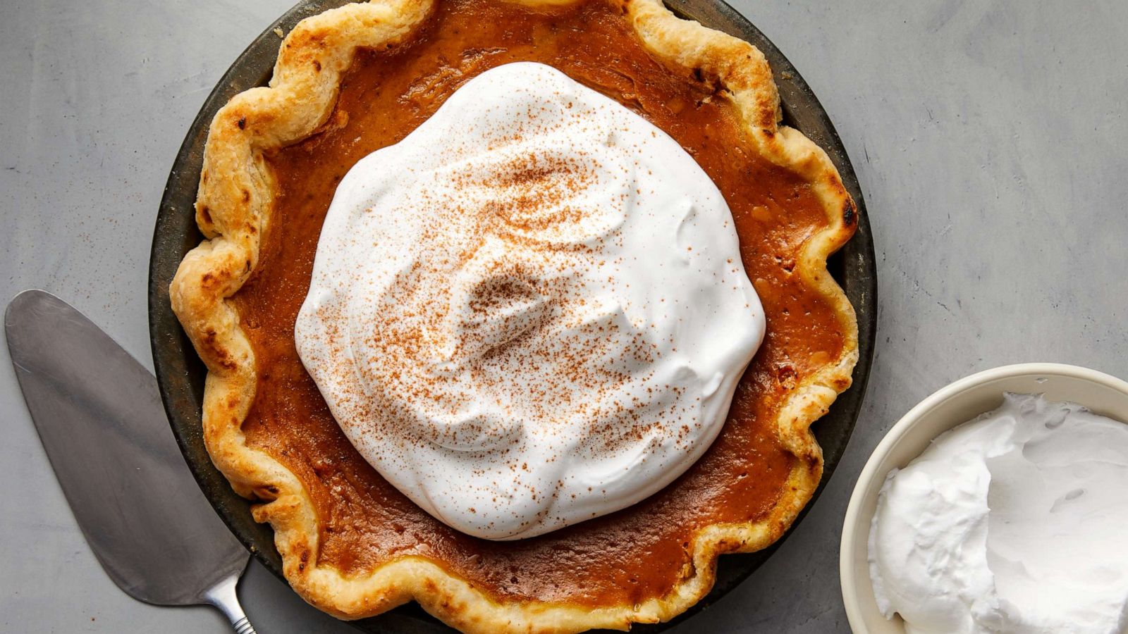 PHOTO: Melissa Clark's classic pumpkin pie with whipped cream.