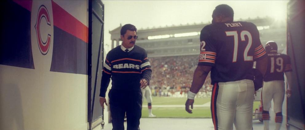 PHOTO: Matthew McConaughey as former Chicago Bears coach Mike Ditka with William Perry in a new Uber Eats Super Bowl LIX ad.