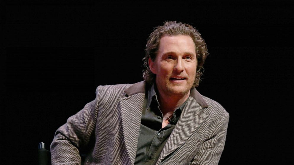 PHOTO: Matthew McConaughey participates in a Q&A after a special screening of his new film "The Gentlemen" at Hogg Memorial Auditorium at The University of Texas at Austin on Jan. 21, 2020, in Austin, Texas.