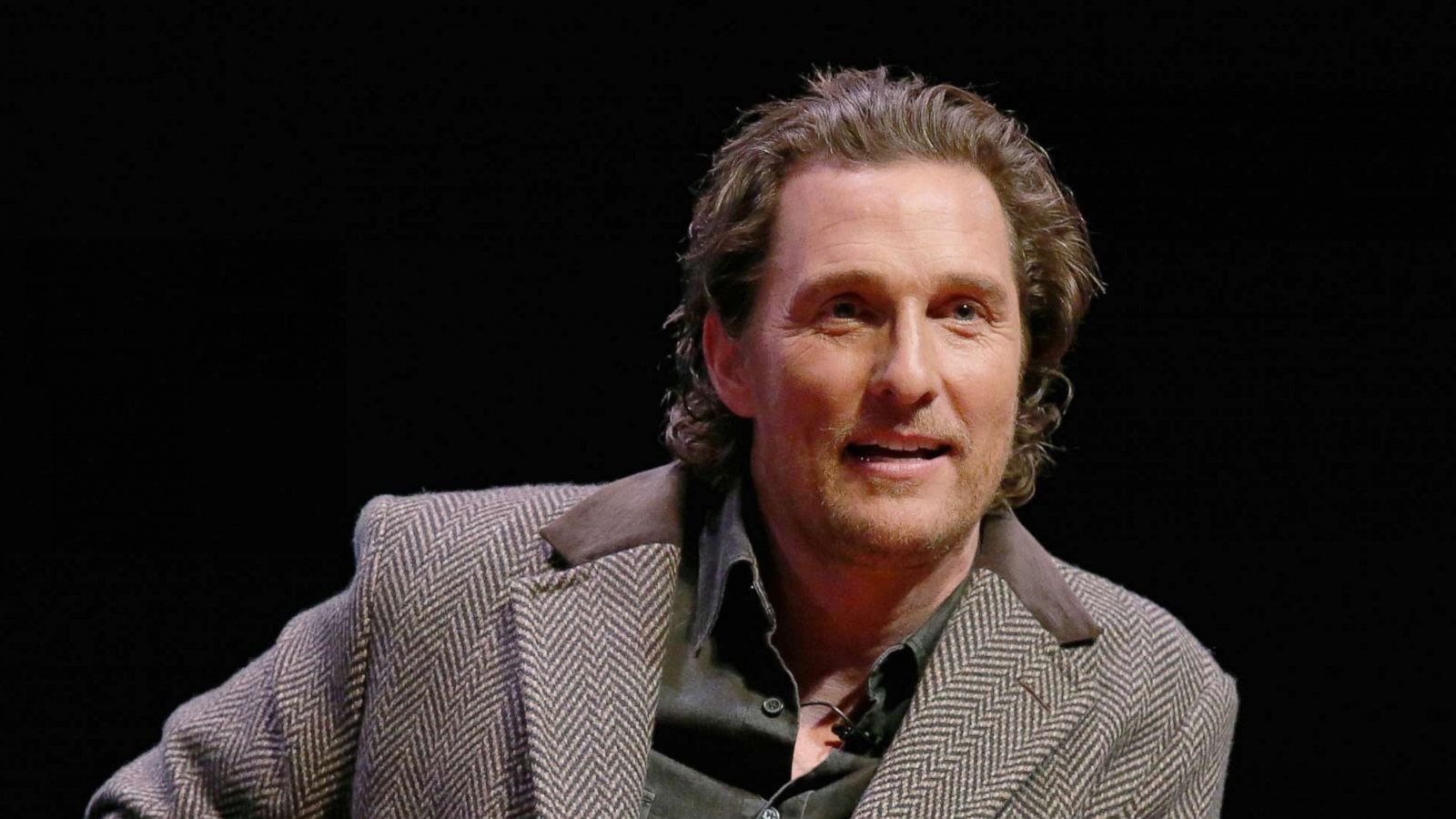 PHOTO: Matthew McConaughey participates in a Q&A after a special screening of his new film "The Gentlemen" at Hogg Memorial Auditorium at The University of Texas at Austin on Jan. 21, 2020, in Austin, Texas.