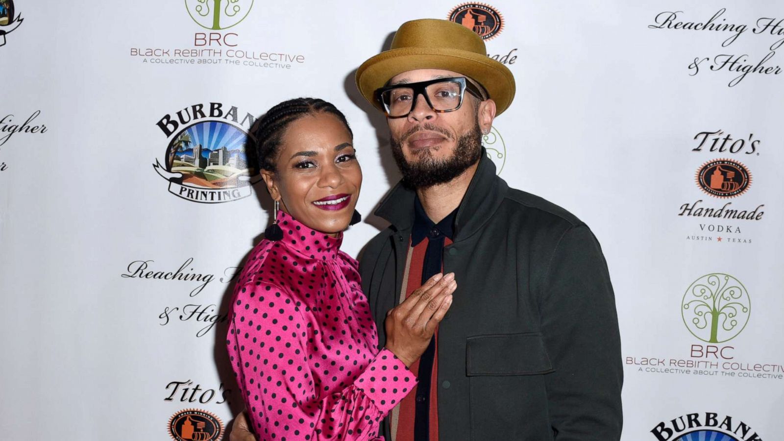 PHOTO: Kelly McCreary and Pete Chatmon attend The Black Rebirth 1st Annual Fundraiser at Nate Holden Performing Arts Center, Jan. 18, 2020, in Los Angeles.