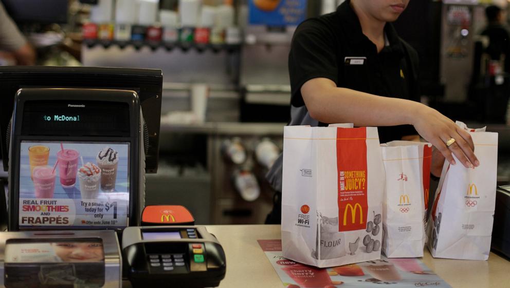 PHOTO: File image of a worker arranging an order on the counter while working at McDonalds on June 1, 2012 in San Francisco.