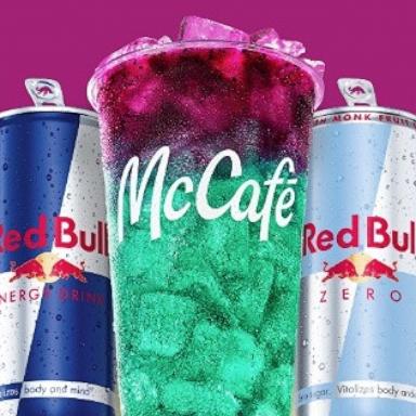 PHOTO: McDonald's is introducing new Red Bull Dragonberry Energizer drinks and Red Bull Zero drinks to menus.