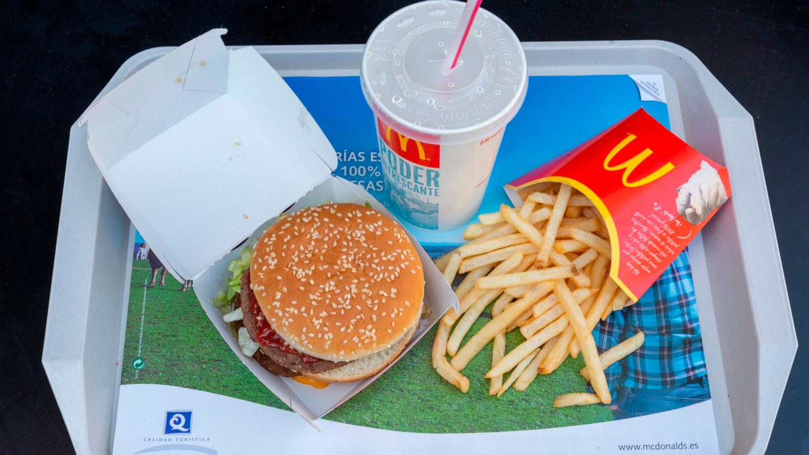PHOTO: McDonald's meal of Big Mac, French fries and a soft drink is seen on Feb. 16, 2023.
