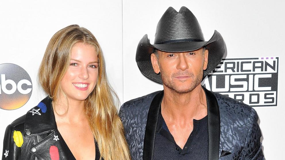 PHOTO: In this Nov. 20, 2016 file photo recording artist Tim McGraw and Maggie Elizabeth McGraw arrive at the 2016 American Music Awards at Microsoft Theater in Los Angeles.