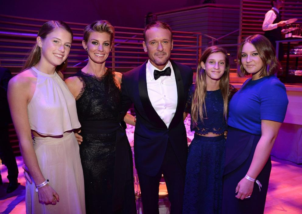 PHOTO: Gracie McGraw, Faith Hill, Tim McGraw, Audrey McGraw and Maggie McGraw attend TIME 100 Gala, TIME's 100 Most Influential People In The World at Jazz at Lincoln Center on April 21, 2015 in New York City.
