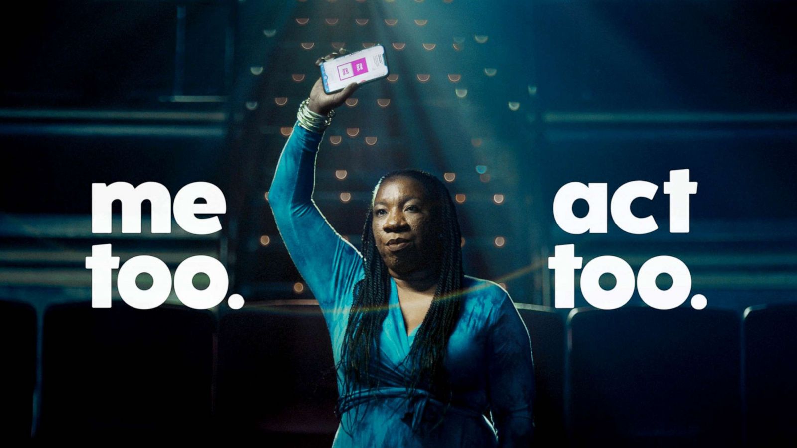 PHOTO: Tarana Burke appears in a promotional image for the 'me too.' Act Too campaign.