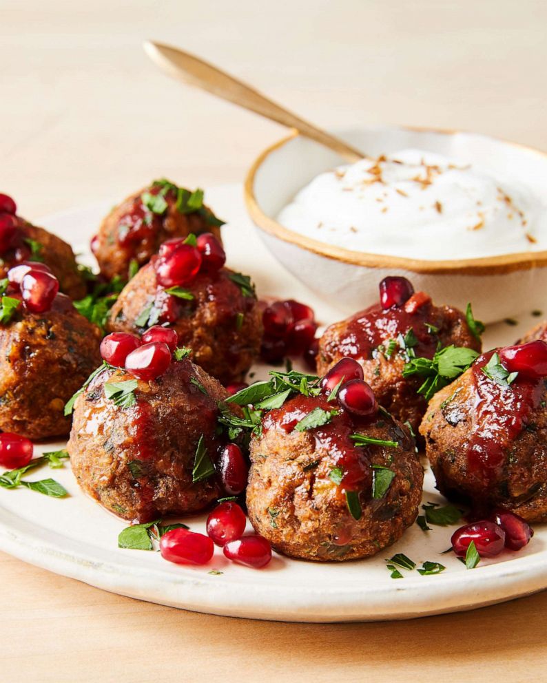 Photo: Meatless Pomegranate and Harissa Meatballs.