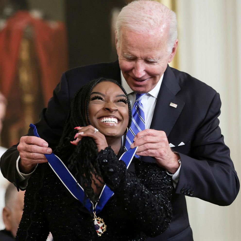 VIDEO: Simone Biles awarded Presidential Medal of Freedom