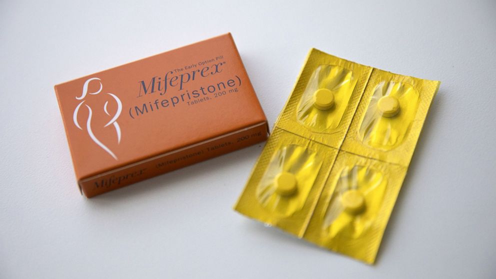 PHOTO: In this 2018 photo, mifepristone and misoprostol pills are provided at a Carafem clinic for medication abortions in Skokie, Ill.