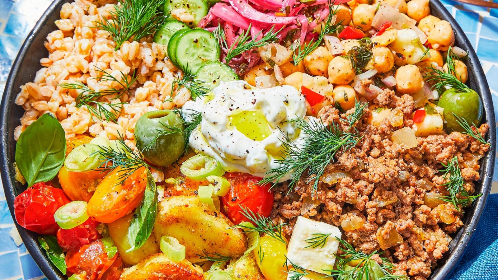 PHOTO: A Mediterranean dinner bowl from Suzy Karadsheh's new cookbook, "The Mediterranean Dish: Simply Dinner."