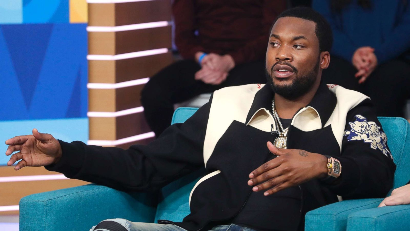 PHOTO: Meek Mill appears on "Good Morning America," Jan. 24, 2019.