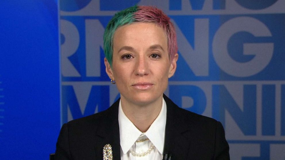PHOTO: Megan Rapinoe is a guest on ABC's "Good Morning America" on Feb. 22, 2022.