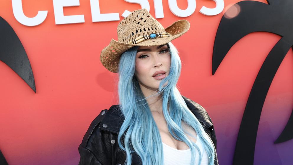 PHOTO: In this April 12, 2024, file photo, Megan Fox attends CELSIUS Cosmic Desert Event at Coachella, in Indio, Calif.